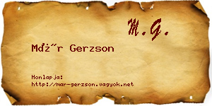 Már Gerzson névjegykártya
